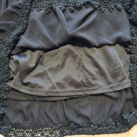 Avec Black Lace Sleeveless Mini Babydoll Dress Women Size L - Picture 7 of 7